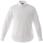 Wilshire Long Sleeve Twill Work Shirt for Men Transfer - White - Front Flat