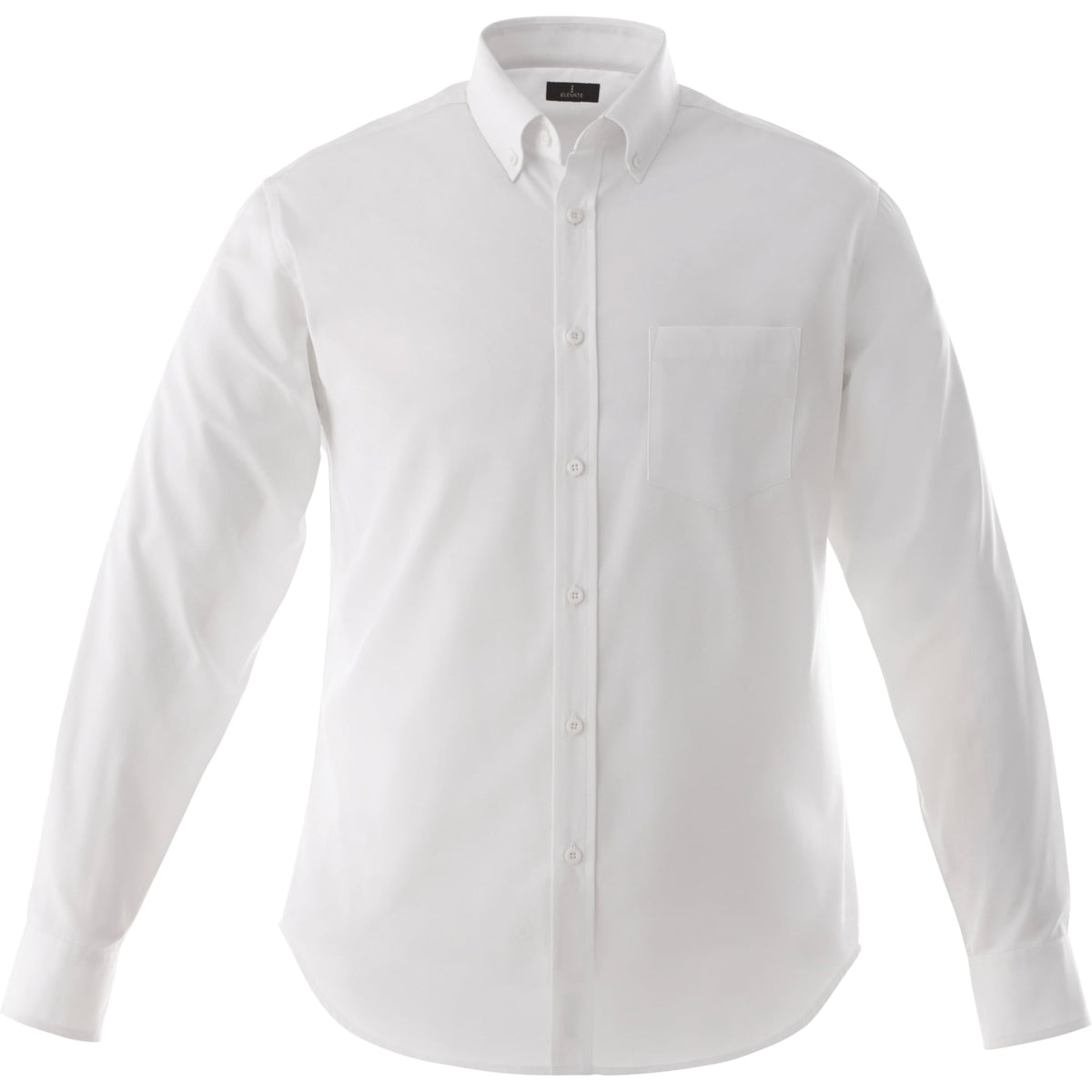 Wilshire Long Sleeve Twill Work Shirt for Men Transfer - White - Front Flat