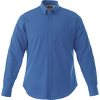 Wilshire Long Sleeve Twill Work Shirt for Tall Men Transfer - Blue - Front Flat