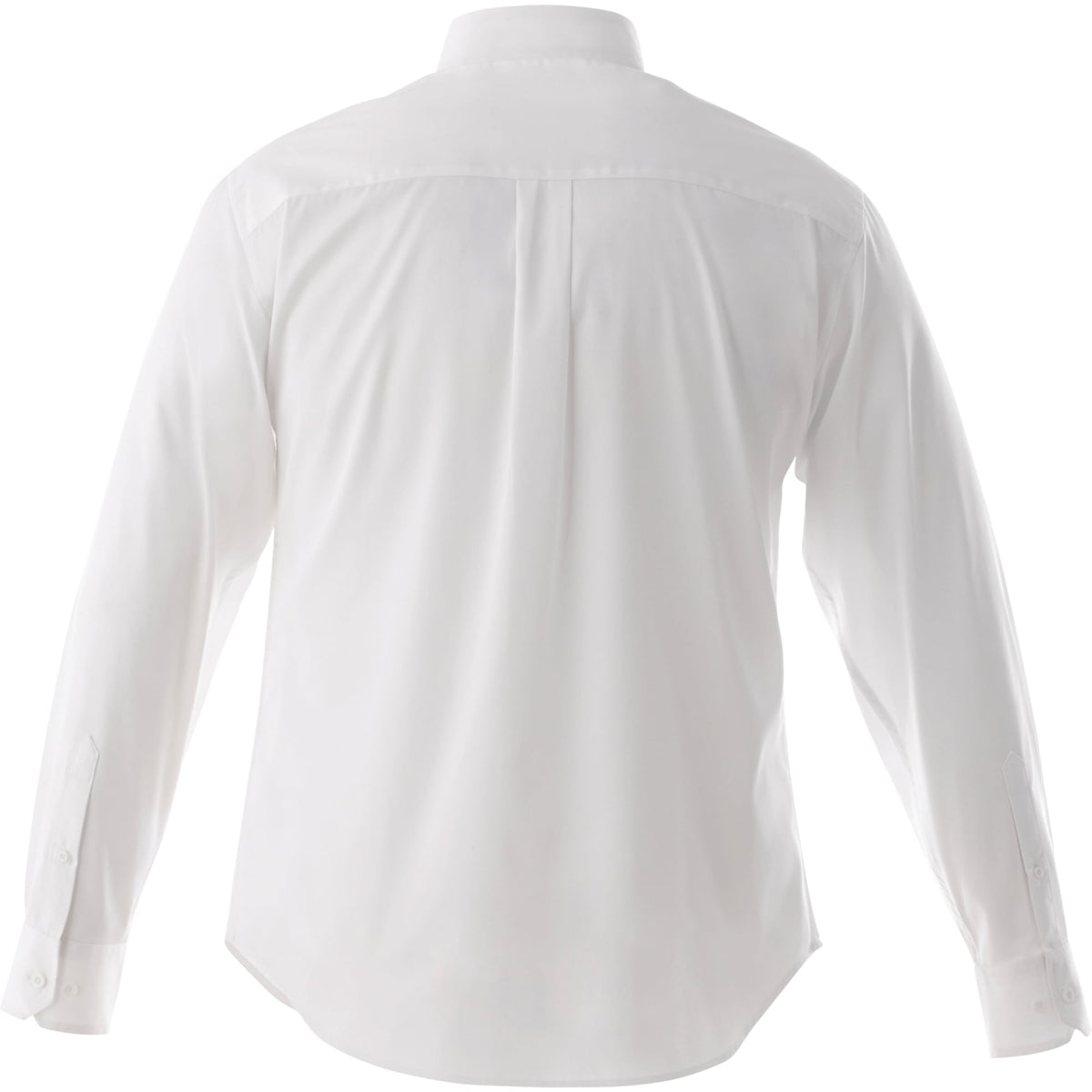 Wilshire Long Sleeve Twill Work Shirt for Tall Men Transfer - White - Back Flat