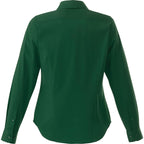 Wilshire Long Sleeve Twill Work Shirt for Women Embroidery - Forest Green - Back Flat