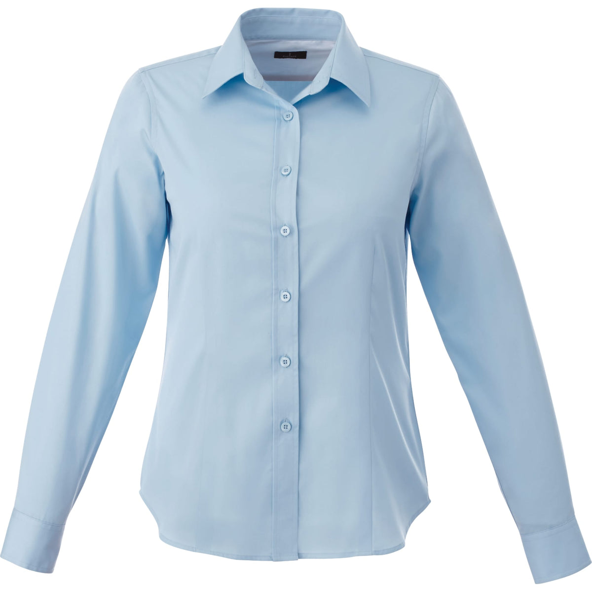 Wilshire Long Sleeve Twill Work Shirt for Women Embroidery - Frost Blue - Front Flat
