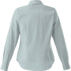 Wilshire Long Sleeve Twill Work Shirt for Women Embroidery - Grey - Back Flat