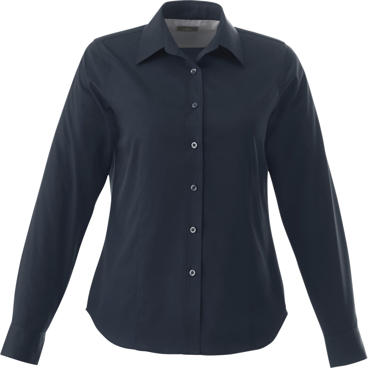 Wilshire Long Sleeve Twill Work Shirt for Women Embroidery - Navy - Front Flat