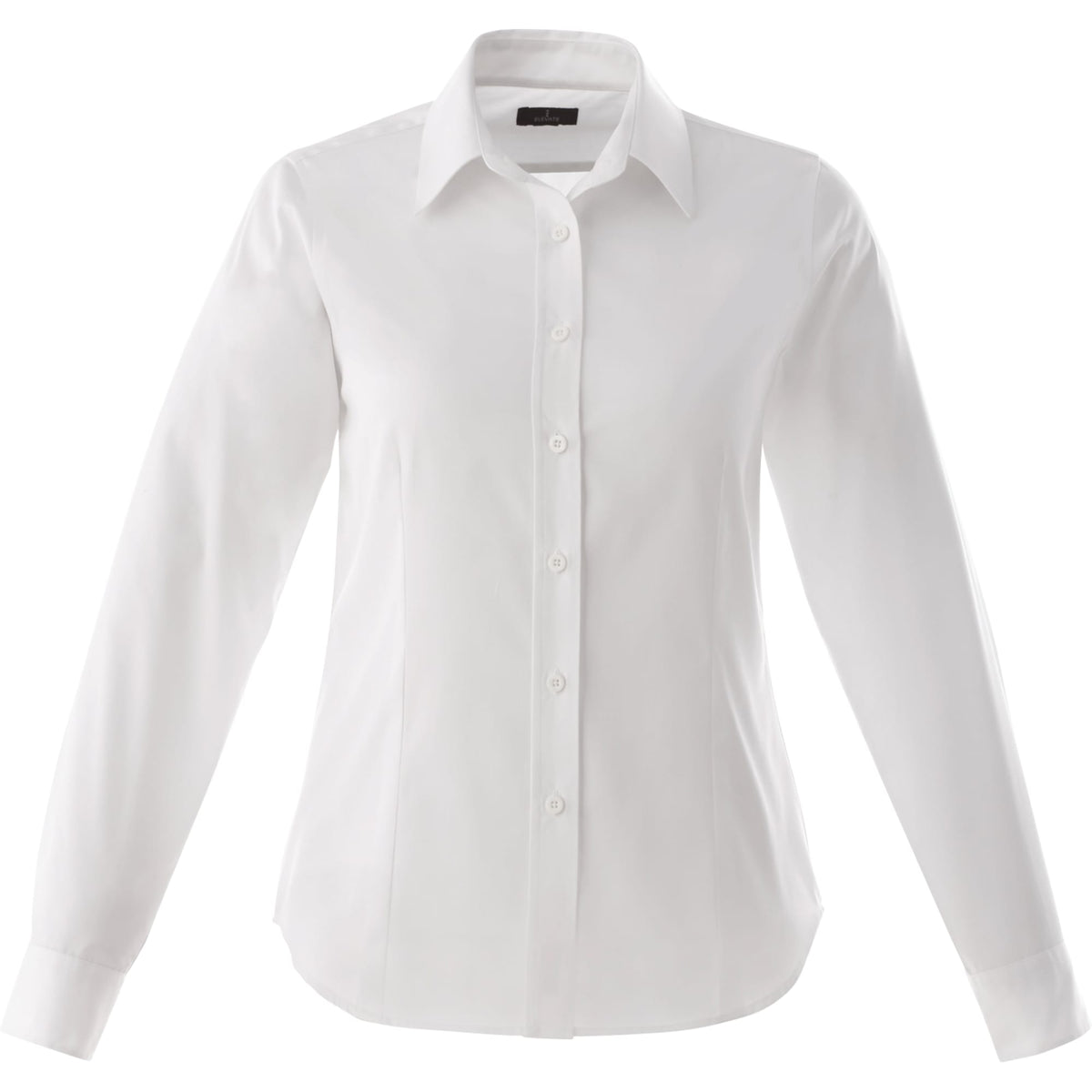 Wilshire Long Sleeve Twill Work Shirt for Women Embroidery - White - Front Flat