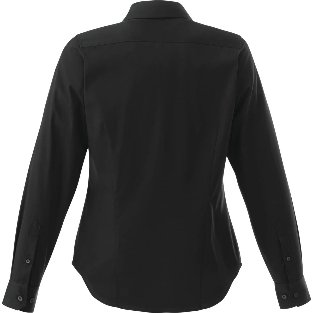 Wilshire Long Sleeve Twill Work Shirt for Women Transfer - Black - Back Flat