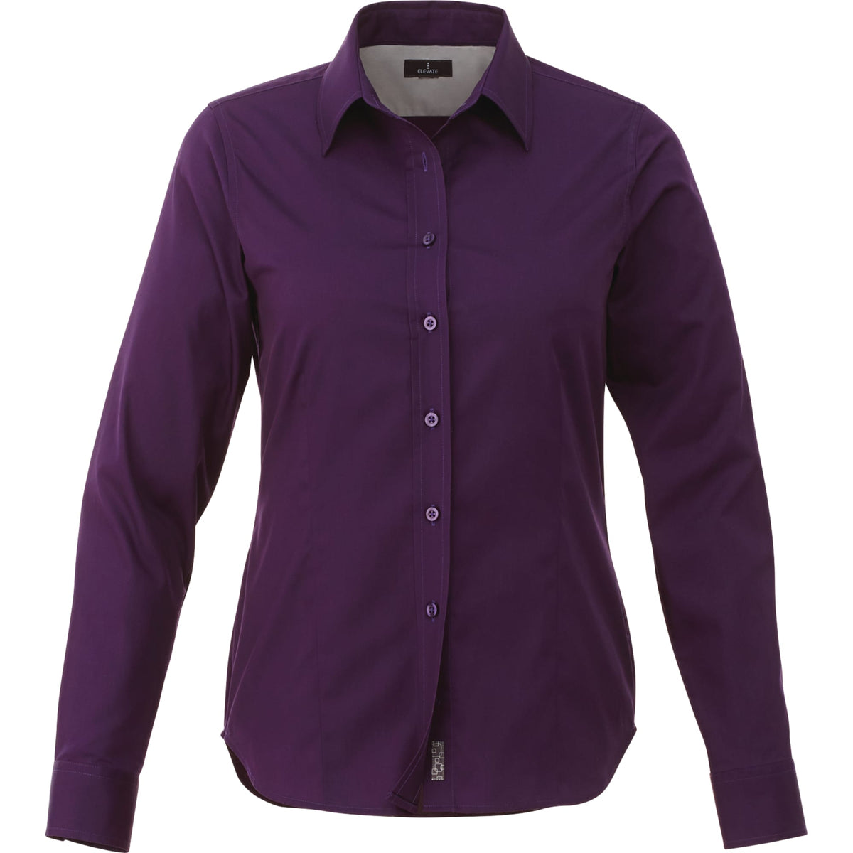 Wilshire Long Sleeve Twill Work Shirt for Women Transfer - Dark Plum - Back Flat 2