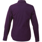 Wilshire Long Sleeve Twill Work Shirt for Women Transfer - Dark Plum - Back Flat
