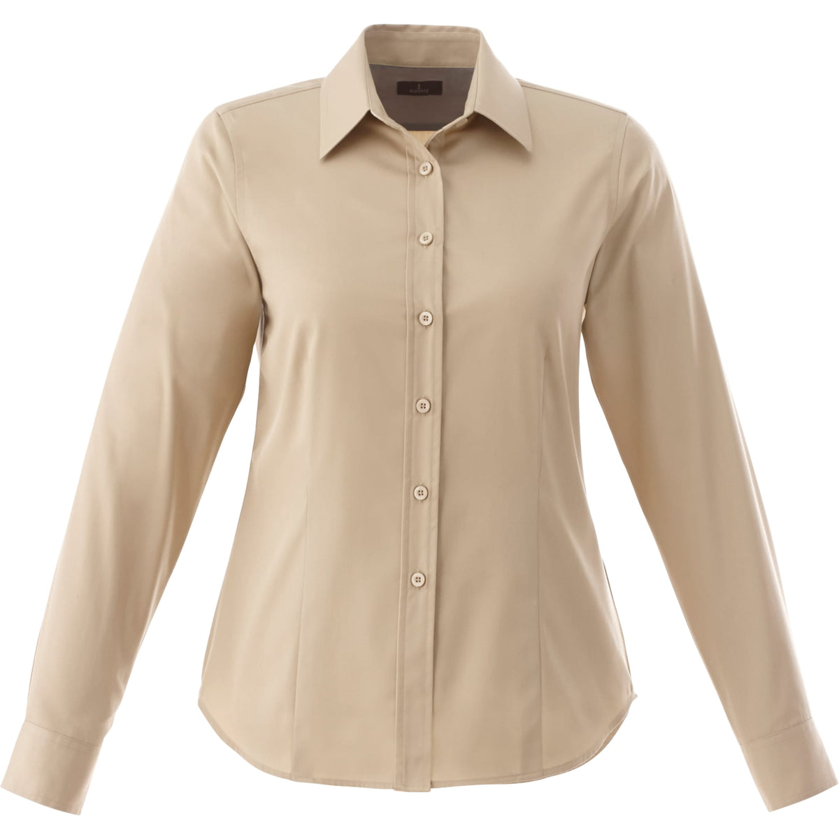 Wilshire Long Sleeve Twill Work Shirt for Women Transfer - Desert Khaki - Front Flat