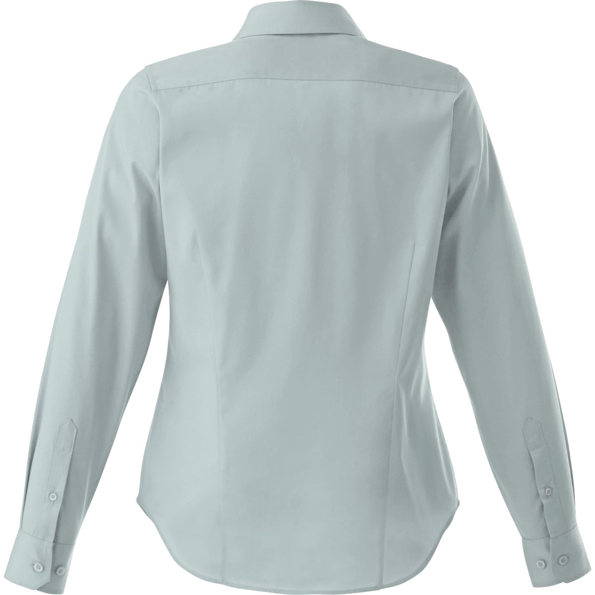 Wilshire Long Sleeve Twill Work Shirt for Women Transfer - Grey - Back Flat