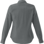 Wilshire Long Sleeve Twill Work Shirt for Women Transfer - Grey Storm - Back Flat