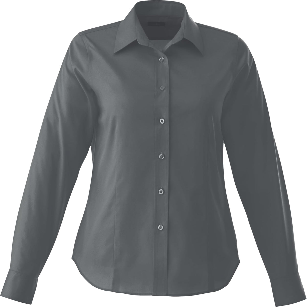 Wilshire Long Sleeve Twill Work Shirt for Women Transfer - Grey Storm - Front Flat