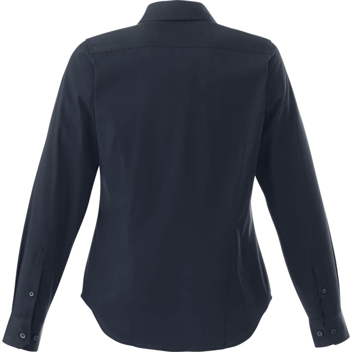 Wilshire Long Sleeve Twill Work Shirt for Women Transfer - Navy - Back Flat