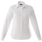 Wilshire Long Sleeve Twill Work Shirt for Women Transfer - White - Front Flat