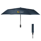 Wind Resistant Telescopic Umbrella, Recycled Canopy, 42 Inch Arc - Navy - Colorbrite