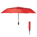 Wind Resistant Telescopic Umbrella, Recycled Canopy, 42 Inch Arc - Red - Colorbrite