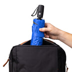 Wind Resistant Telescopic Umbrella, Recycled Canopy, 42 Inch Arc - Royal Blue - Inuse2