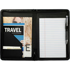 Windsor Junior Zippered Padfolio, Pebble Grain - Black - Photo