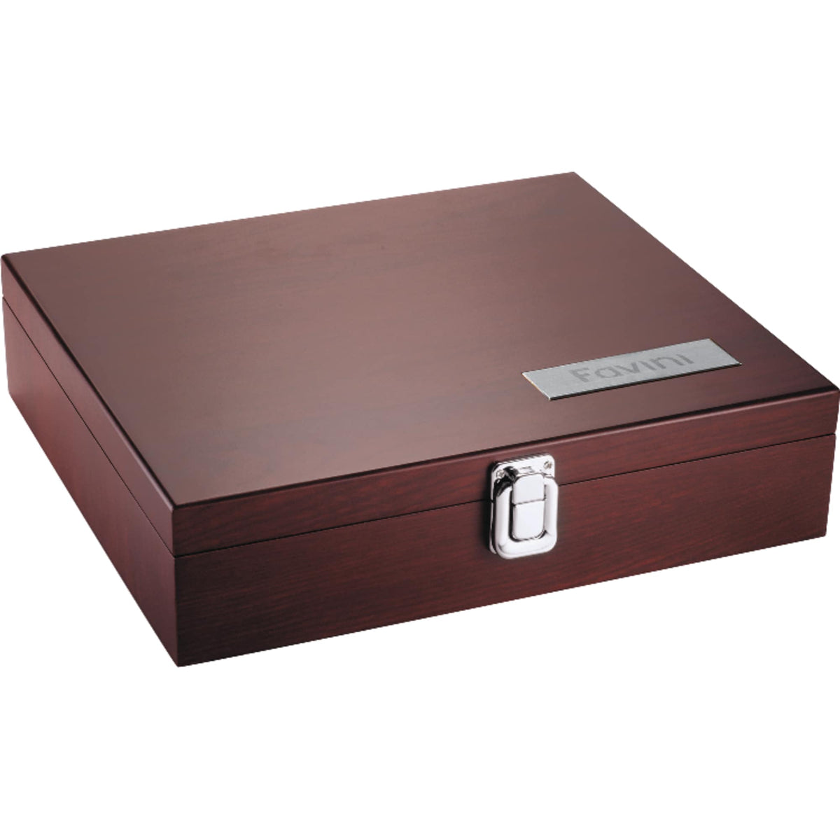 Wine Accessory Set in Cherry Wood Case Laser Engraving - Wood - Front