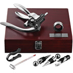 Wine Accessory Set in Cherry Wood Case - Wood - Front 2