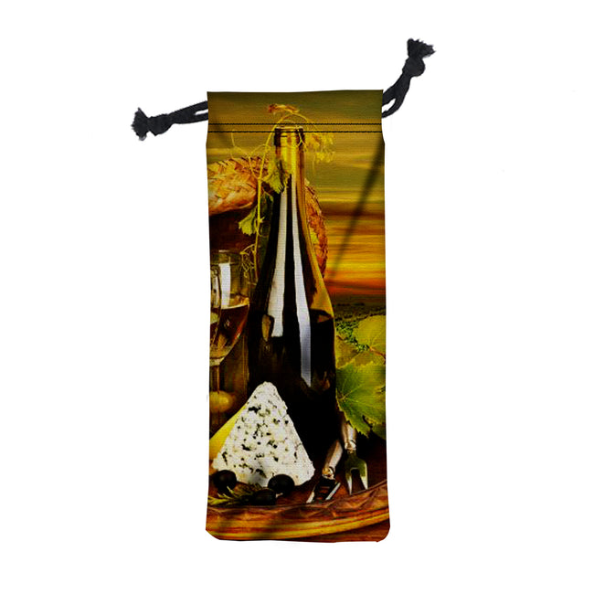 Wine Drawstring Bag, 6 x 15.5 Inches