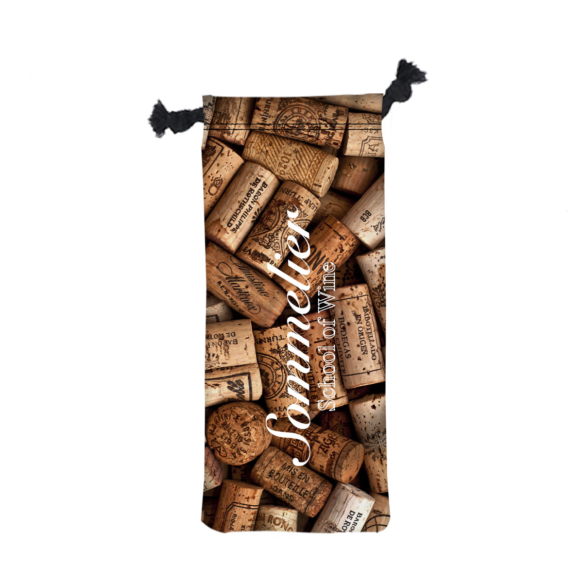Wine Drawstring Bag, 6 x 15.5 Inches - 6" x 15.5" Polyester Wine Drawstring Bag