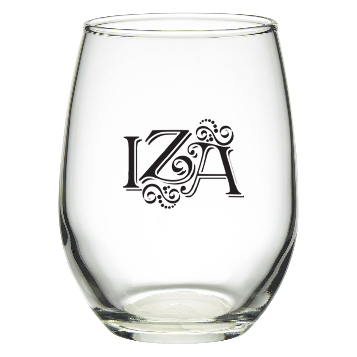 Wine Glass, 9 oz - Clear - Silk Screen