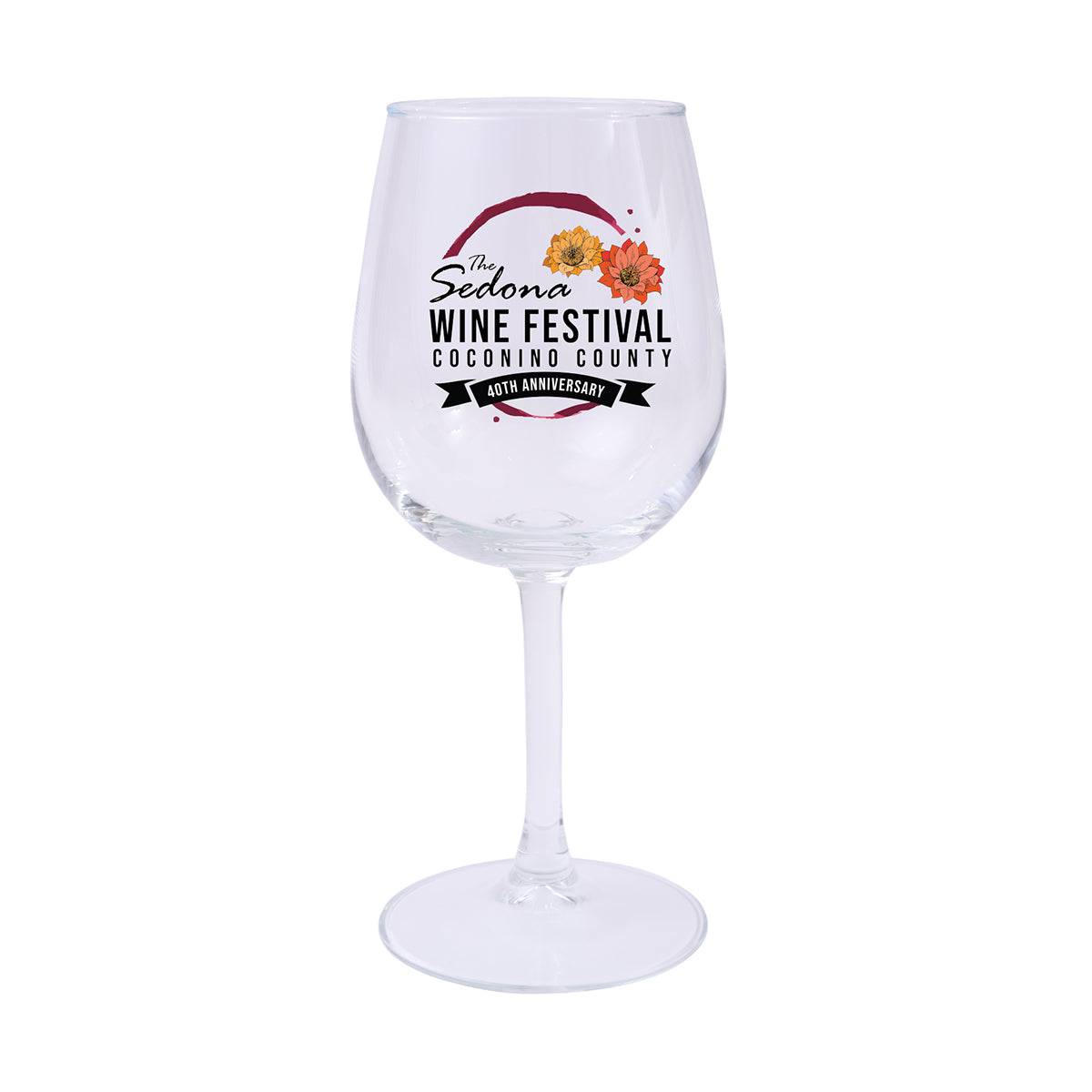 Wine Glass in Full Color, 12 oz - Full Color
