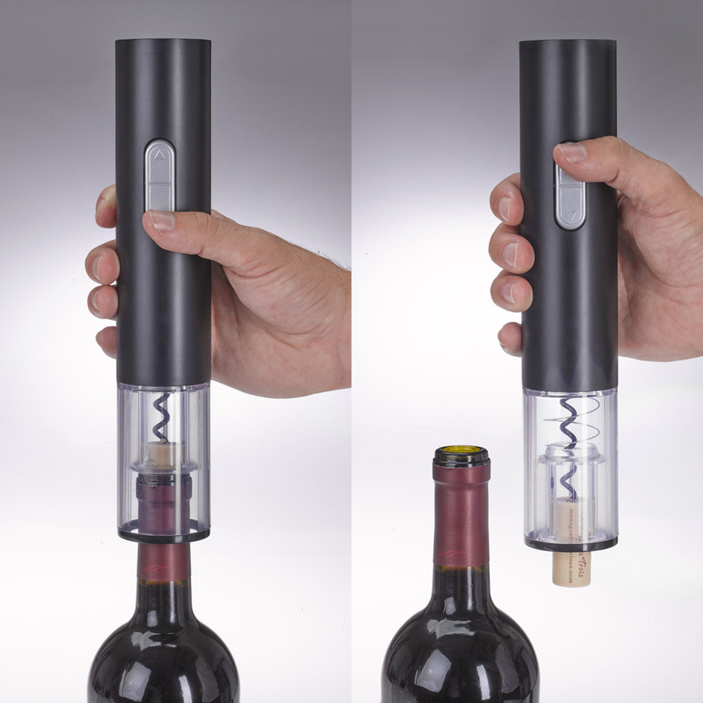 Wine Opener, Electric - Black - Open_Bottle_Blank