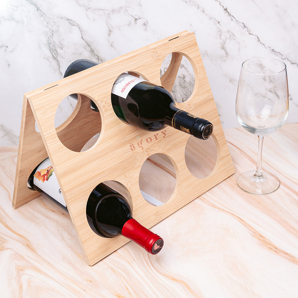Wine Rack in Bamboo - Natural - Lifestyle_Laser