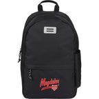 Wink Recycled Laptop Backpack, 15 Inch Embroidery - Black - Front