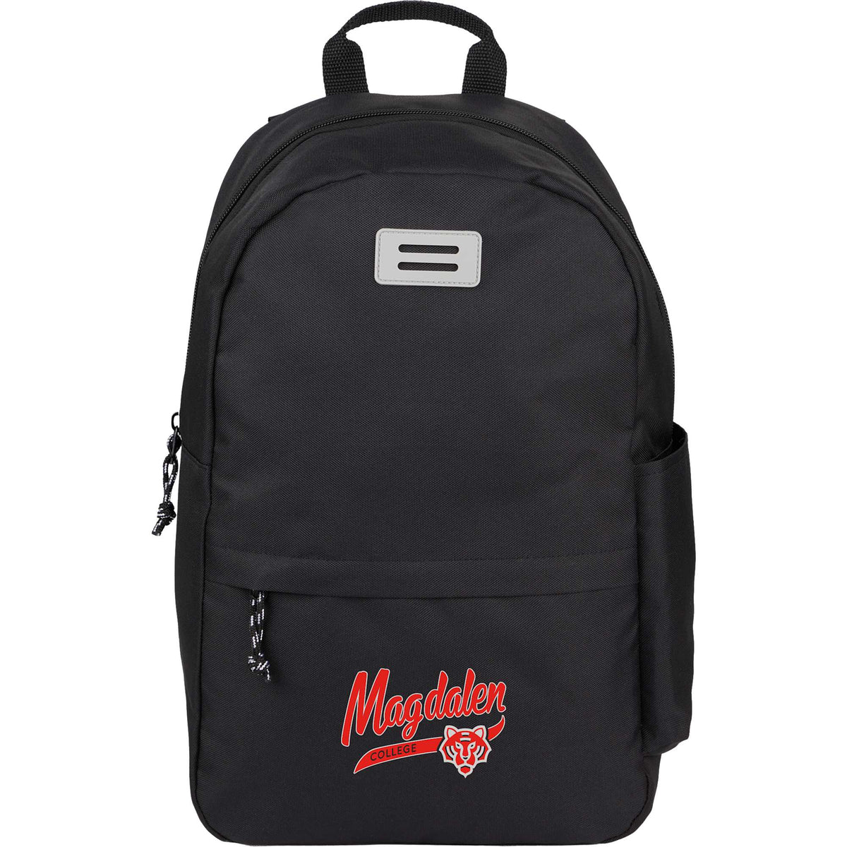 Wink Recycled Laptop Backpack, 15 Inch Embroidery - Black - Front