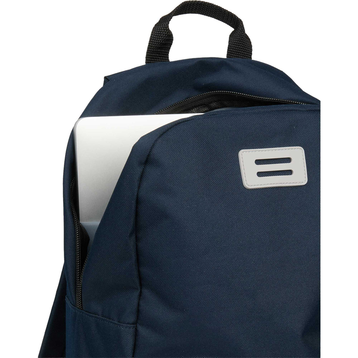Wink Recycled Laptop Backpack, 15 Inch Embroidery - Navy - Propped