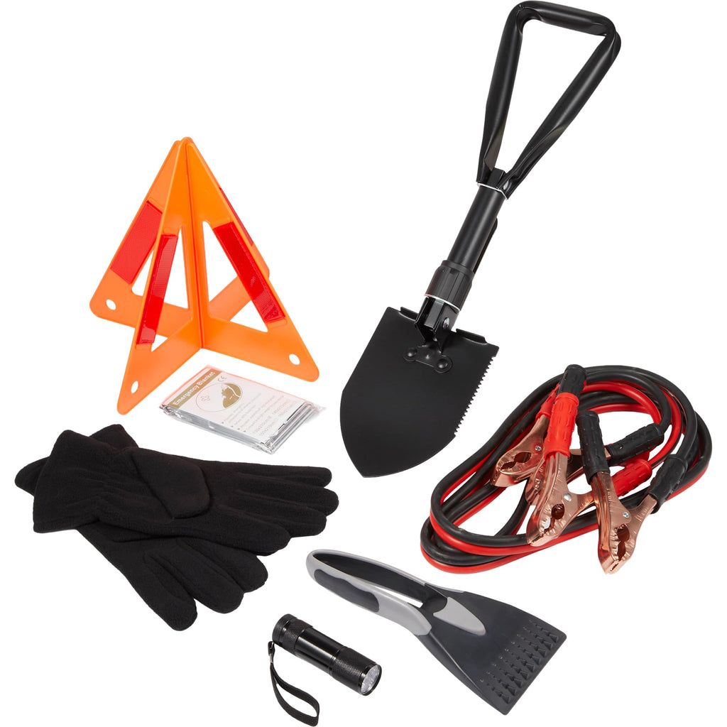 Winter Car Kit with Folding Shovel, 9 Pieces Transfer - Black - Detail