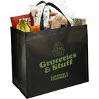 Wipe-Clean Jumbo Tote, Laminated Inside and Out - Black - Propped