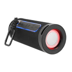 Wireless Barrel Speaker with Flashlight - Black - Angle