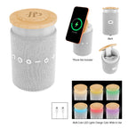 Wireless Charger and Speaker with Night Light, 15W - Laser Engraving