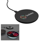 Wireless Charger with LED Light, 15W - Black - Full Color