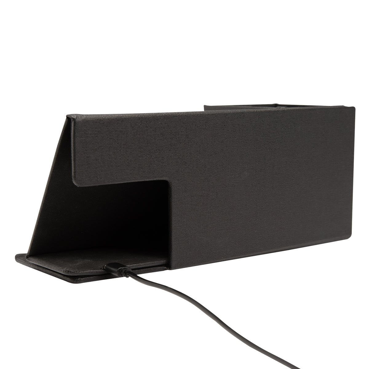 Wireless Charging Desk Organizer and Dry Erase Board - Black - Back