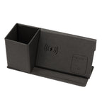 Wireless Charging Desk Organizer and Dry Erase Board - Black - Top