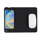 Wireless Charging Mouse Pad in Recycled PET, 10W - Black - Inuse
