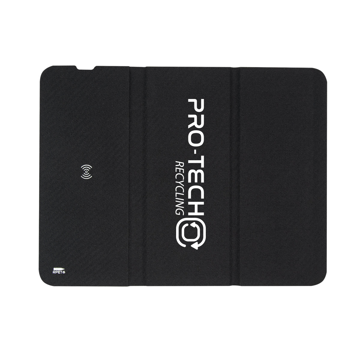 Wireless Charging Mouse Pad in Recycled PET, 10W - Black - Silk Screen