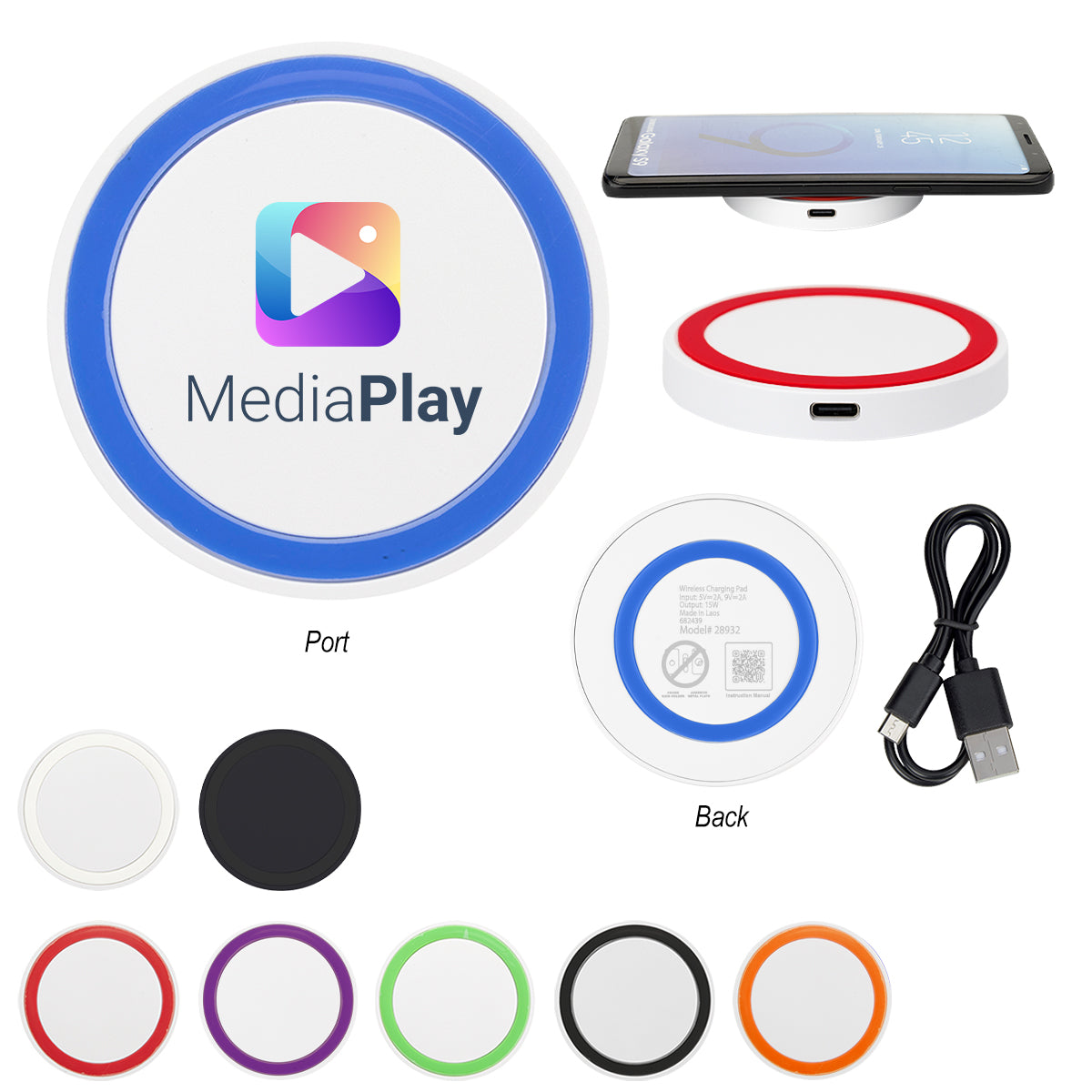 Wireless Charging Pad for Phones Full Color