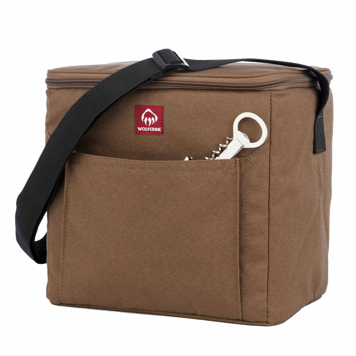 Wolverine Canvas Lunch Cooler for 24 Cans Transfer - Chestnut - Left Angle 2