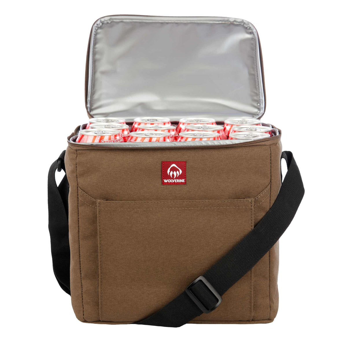 Wolverine Canvas Lunch Cooler for 24 Cans Transfer - Chestnut - Open Front