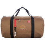 Wolverine Center Zip Canvas Duffel Bag, 22 Inches Embroidery - Chestnut - Front