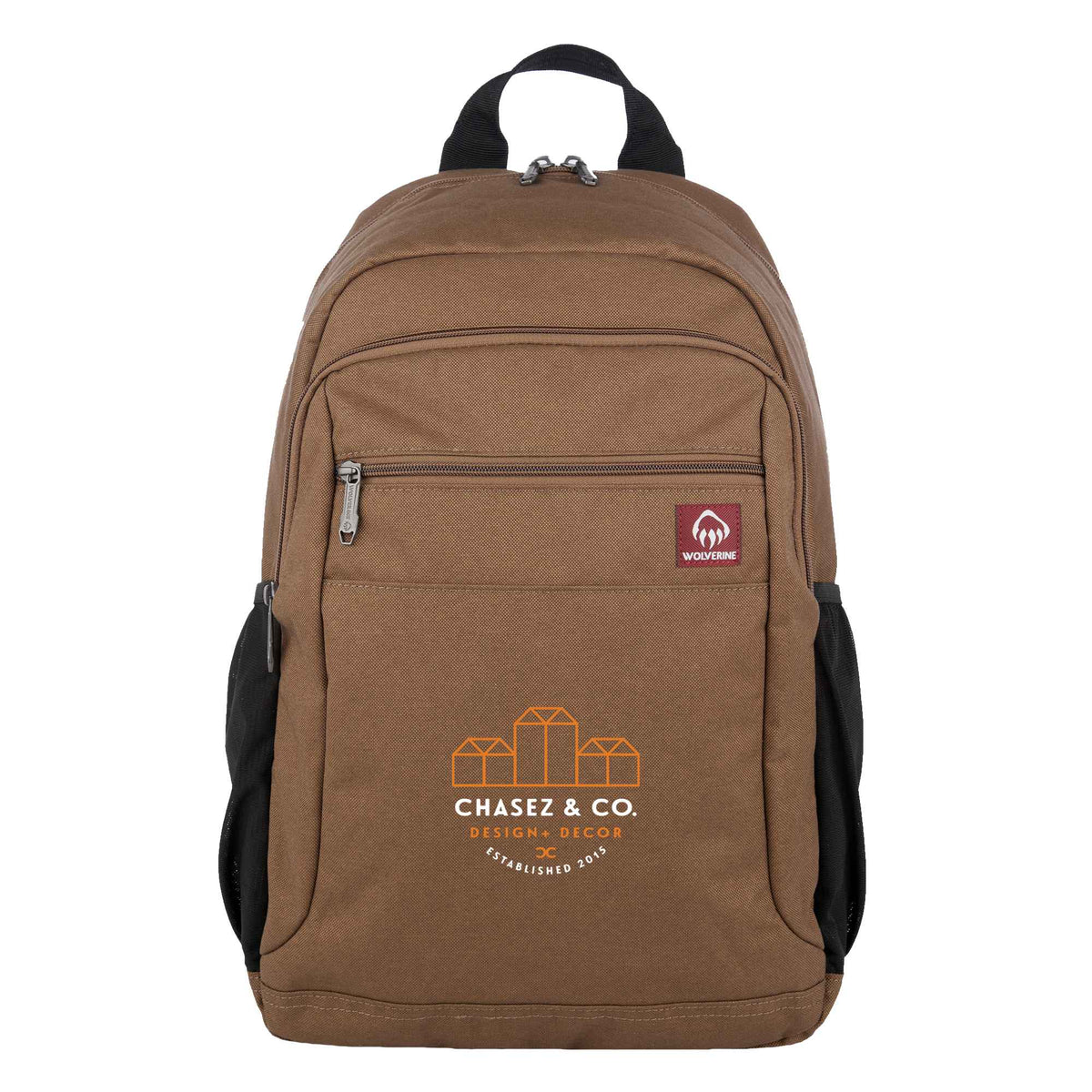 Wolverine Laptop Backpack, 23L Embroidery - Chestnut - Front