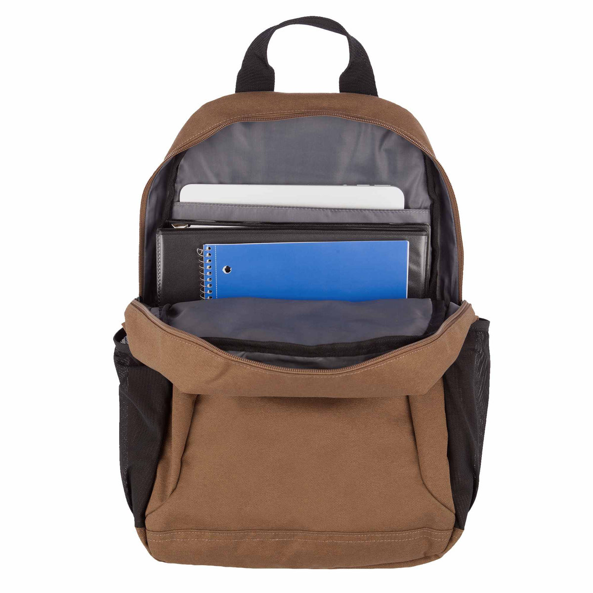 Wolverine Laptop Backpack, 23L Embroidery - Chestnut - Open