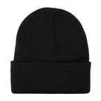 Wolverine Rib Knit Watch Cap, Made in USA Embroidery - Black - Back