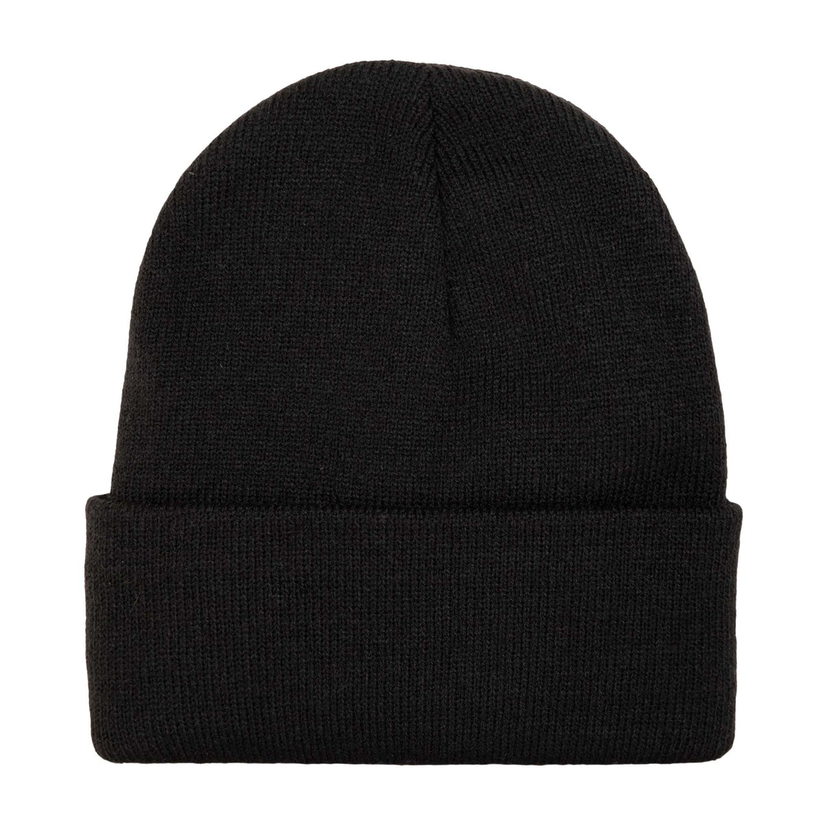 Wolverine Rib Knit Watch Cap, Made in USA Embroidery - Black - Back